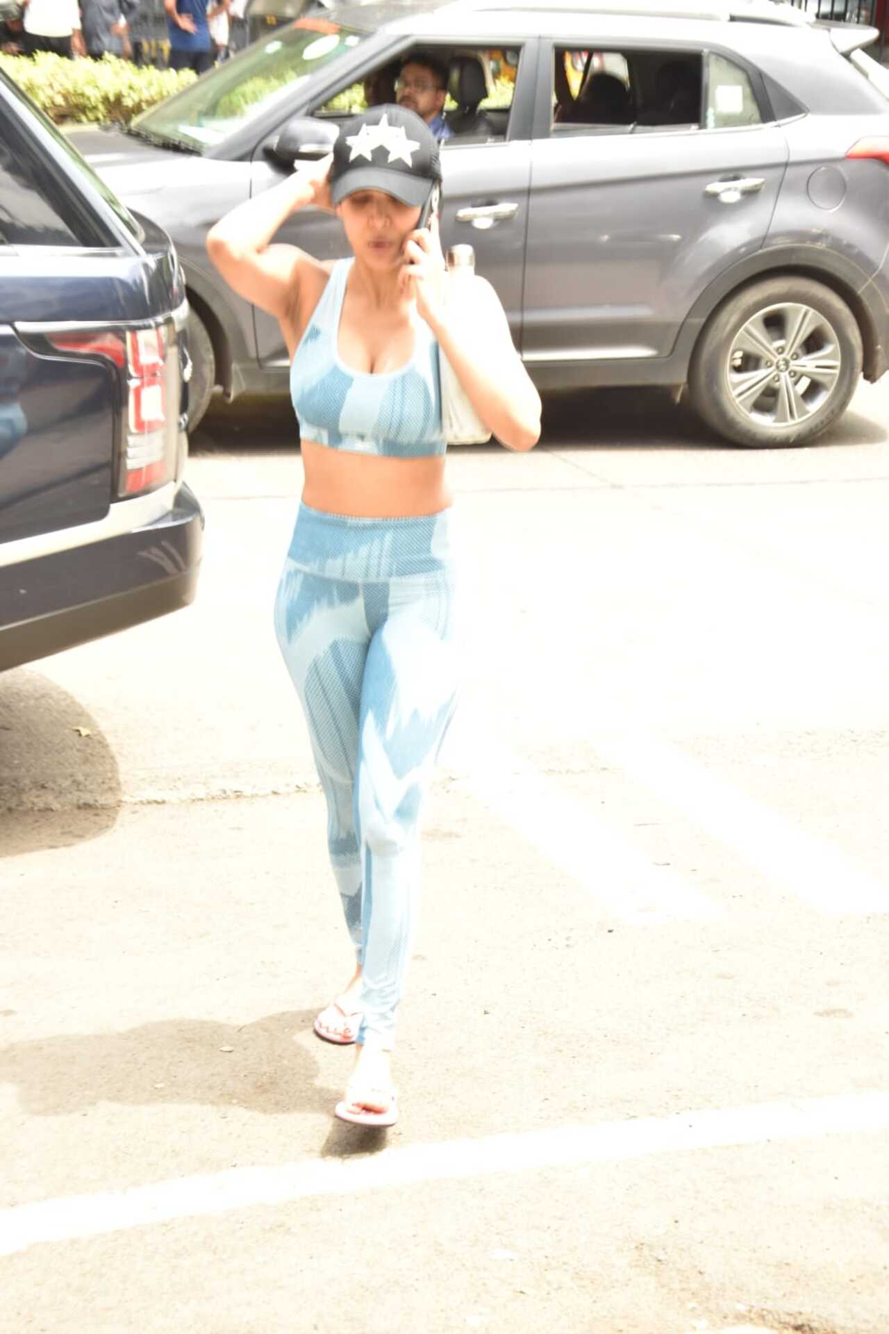 Malaika Arora was seen at her yoga studio